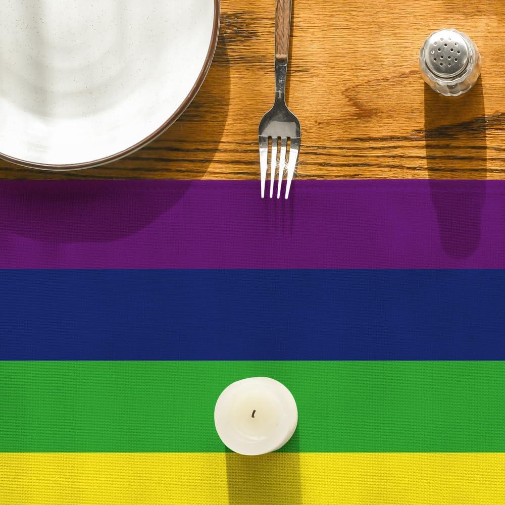 imageArtoid Mode LGBT Pride Heart Table Runner Gay Lesbian Pansexual Holiday Kitchen Dining Table Decoration for Home Party Decor 13 x 72 InchMulti Color