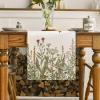 Artoid Mode Antique Herbs and Wild Flowers Summer Table Runner, Spring Fall Kitchen Dining Table Decoration for Home Party 13×72 Inch(Off White)