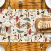 Artoid Mode Beige Modern Mushroom Table Runner, Seasonal Botanic Farmhouse Kitchen Dining Table Decoration for Home Party Decor 13×72 Inch(Beige)