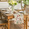 Artoid Mode Beige Modern Mushroom Table Runner, Seasonal Botanic Farmhouse Kitchen Dining Table Decoration for Home Party Decor 13×72 Inch(Beige)