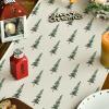 Artoid Mode Beige Xmas Tree Christmas Table Runner, Seasonal Winter Kitchen Dining Table Decoration for Home Party Decor 13×72 Inch(Beige-green)