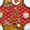 Artoid Mode Beige Xmas Tree Christmas Table Runner, Seasonal Winter Kitchen Dining Table Decoration for Home Party Decor 13×72 Inch(Red)