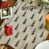 Artoid Mode Beige Xmas Tree Christmas Table Runner, Seasonal Winter Kitchen Dining Table Decoration for Home Party Decor 13×72 Inch(Wood)