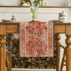 Artoid Mode Boho Bohemia Style Red Table Runner, Country Rustic Farmhouse Magical Fall Kitchen Dining Table Decoration for Home Party Decor 13×72 Inch(Orange)