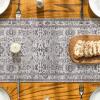 Artoid Mode Boho Bohemia Style Red Table Runner, Country Rustic Farmhouse Magical Fall Kitchen Dining Table Decoration for Home Party Decor 13×72 Inch(Silver)