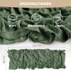 Artoid Mode Boho Cheesecloth Gauze Dusty Pink Wedding Table Runner, 120 Inch Seasonal Fabric Kitchen Dining Holiday Table Decor for Home Party Indoor(Forest Green)