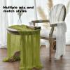 Artoid Mode Boho Cheesecloth Gauze Dusty Pink Wedding Table Runner, 120 Inch Seasonal Fabric Kitchen Dining Holiday Table Decor for Home Party Indoor(Grass Green)