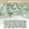 Artoid Mode Boho Cheesecloth Gauze Dusty Pink Wedding Table Runner, 120 Inch Seasonal Fabric Kitchen Dining Holiday Table Decor for Home Party Indoor(Sage Green)