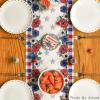 Artoid Mode Buffalo Plaid Vases Flowers Patriotic Memorial Day 4th of July Table Runner, Independence Day Holiday Kitchen Dining Table Decor for Home Party Decoration 13 x 72 Inch(Blue/Red)