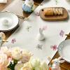 Artoid Mode Daisy Bunny Rabbit Easter Table Runner, Seasonal Spring Kitchen Dining Table Decoration for Home Party Decor 13×72 Inch(Beige)