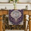 Artoid Mode Dark Blue Boho Bohemia Style Table Runner, Country Rustic Farmhouse Magical Halloween Kitchen Dining Table Decoration for Home Party Decor 13×72 Inch(Purple)