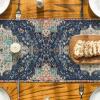 Artoid Mode Dark Blue Boho Bohemia Style Table Runner, Country Rustic Farmhouse Magical Halloween Kitchen Dining Table Decoration for Home Party Decor 13×72 Inch(Blue)