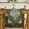 Artoid Mode Dark Blue Boho Bohemia Style Table Runner, Country Rustic Farmhouse Magical Halloween Kitchen Dining Table Decoration for Home Party Decor 13×72 Inch(Green)