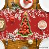 Artoid Mode Eucalyptus Leaves Berry Christmas Table Runner, Winter Xmas Holiday Kitchen Dining Table Decoration for Home Party Decor 13×72 Inch(Red)
