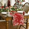 Artoid Mode Eucalyptus Leaves Berry Christmas Table Runner, Winter Xmas Holiday Kitchen Dining Table Decoration for Home Party Decor 13×72 Inch(Red)