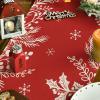 Artoid Mode Eucalyptus Leaves Berry Christmas Table Runner, Winter Xmas Holiday Kitchen Dining Table Decoration for Home Party Decor 13×72 Inch(Red)