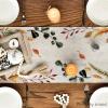 Artoid Mode Give Thanks to The Lord for He is Good Leaves Thanksgiving Table Runner, Fall Harvest Holiday Kitchen Dining Table Decoration for Indoor Outdoor Home Party Decor 13 x 72 Inch(Beige)