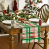 Artoid Mode Green Red Buffalo Plaid Table Runner, Seasonal Fall Christmas Kitchen Dining Table Decoration for Outdoor Home Party 13×72 Inch(Green/Red)