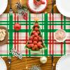 Artoid Mode Green Red Buffalo Plaid Table Runner, Seasonal Fall Christmas Kitchen Dining Table Decoration for Outdoor Home Party 13×72 Inch(Green/Red)