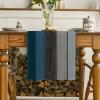 Artoid Mode Green Retro Rustic Wood Texture Table Runner, Seasonal Spring Kitchen Dining Table Decoration for Home Party Decor 13×72 Inch(Blue/Grey)