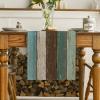 Artoid Mode Green Retro Rustic Wood Texture Table Runner, Seasonal Spring Kitchen Dining Table Decoration for Home Party Decor 13×72 Inch(Green)