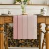 Artoid Mode Green Retro Rustic Wood Texture Table Runner, Seasonal Spring Kitchen Dining Table Decoration for Home Party Decor 13×72 Inch(Pink)