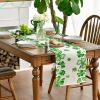 Artoid Mode Green Shamrock Bushes St. Patrick’s Day Table Runner, Seasonal Spring Holiday Kitchen Dining Table Decoration for Indoor Outdoor Home Party Decor 13 x 72 Inch(Green)