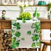 Artoid Mode Green Shamrock Bushes St. Patrick’s Day Table Runner, Seasonal Spring Holiday Kitchen Dining Table Decoration for Indoor Outdoor Home Party Decor 13 x 72 Inch(Green)