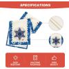 Artoid Mode Hexagram Hanukkah Table Runner, Star of David Jewish Menorah Passover Chanukah Holiday Kitchen Dining Table Decoration for Indoor Outdoor Home Party Decor 13 x 72 Inch(Blue)