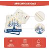 Artoid Mode Menorah Candle Hexagram Happy Hanukkah Table Runner, Peace Love and Light Chanukah Kitchen Dining Table Decoration for Home Party Decor 13×72 Inch