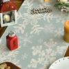 Artoid Mode Navy Blue Snowflakes Christmas Table Runner, Seasonal Winter Holiday Kitchen Dining Table Decoration for Home Party Decor 13×72 Inch(Aqua)