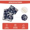 Artoid Mode Navy Blue Snowflakes Christmas Table Runner, Seasonal Winter Holiday Kitchen Dining Table Decoration for Home Party Decor 13×72 Inch(Navy Blue)