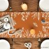 Artoid Mode Orange Floral Fall Table Runner, Seasonal Autumn Kitchen Dining Table Decoration for Home Party Decor 13×72 Inch(Orange)
