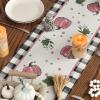 Artoid Mode Pumpkin Bow Buffalo Plaid Fall Table Runner,Seasonal Autumn Kitchen Dining Table Decoration for Home Party Decor 13×72 Inch(Black/Beige/Pink)