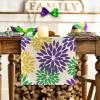 Artoid Mode Purple Dahlia Floral Pinnata Mardi Gras Table Runner, Carnival Seasonal Kitchen Dining Table Decoration for Home Party Decor 13×72 Inch(Purple)