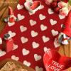 Artoid Mode Red Love Heart Valentine’s Day Table Runner, Seasonal Anniversary Kitchen Dining Table Decoration for Indoor Home Party 13×72 Inch(Red)