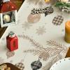 Artoid Mode Red Pine Trees Merry Christmas Table Runner, Winter Xmas Holiday Kitchen Dining Table Decoration for Home Party Decor 13×72 Inch(Brown)