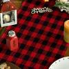 Artoid Mode Red and Black Buffalo Plaid Believe Table Runner, Seasonal Winter Christmas Holiday Kitchen Dining Table Decoration for Indoor Outdoor Home Party Decor 13 x 72 Inch(Red / Black)