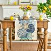 Artoid Mode Sea Shell Starfish Summer Table Runner,Spring Ocean Kitchen Dining Table Decoration for Home Party Decor 13×72 Inch