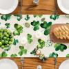 Artoid Mode Shamrock Lucky St. Patrick’s Day Table Runner, Spring Holiday Kitchen Dining Table Decor for Indoor Outdoor Home Party Decor 13 x 72 Inch(Green)