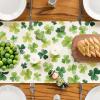 Artoid Mode Shamrock St. Patrick’s Day Table Runner, Seasonal Spring Lucky Kitchen Dining Table Decoration for Home Party Decor 13 x 72 Inch(Green)