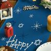 Artoid Mode Snowman Menorah Happy Hanukkah Table Runner, Chanukah Holiday Kitchen Dining Table Decoration for Home Party Decor 13×72 Inch