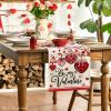 Artoid Mode Stripe Heart Valentine’s Table Runner, Be My Valentine Anniversary Kitchen Dining Table Decoration for Home Party Decor 13×72 Inch(Red)