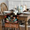 Artoid Mode Turkey Give Thanks Thanksgiving Table Runner, Seasonal Fall Autumn Kitchen Dining Table Decoration for Home Party Decor 13×72 Inch(Black)