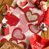 Artoid Mode White Pink Love Heart Valentine’s Day Table Runner, Holiday Anniversary Kitchen Dining Table Decoration for Home Party Decor 13×72 Inch(White)