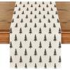 Artoid Mode Beige Xmas Tree Christmas Table Runner, Seasonal Winter Kitchen Dining Table Decoration for Home Party Decor 13×72 Inch(Beige)