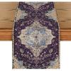 Artoid Mode Dark Blue Boho Bohemia Style Table Runner, Country Rustic Farmhouse Magical Halloween Kitchen Dining Table Decoration for Home Party Decor 13×72 Inch(Purple)