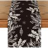 Artoid Mode Eucalyptus Leaves Berry Christmas Table Runner, Winter Xmas Holiday Kitchen Dining Table Decoration for Home Party Decor 13×72 Inch(Black)
