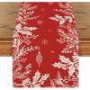 Artoid Mode Eucalyptus Leaves Berry Christmas Table Runner, Winter Xmas Holiday Kitchen Dining Table Decoration for Home Party Decor 13×72 Inch(Red)
