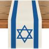 Artoid Mode Hexagram Hanukkah Table Runner, Star of David Jewish Chanukah Holiday Kitchen Dining Table Decoration for Home Party Decor 13 x 72 Inch